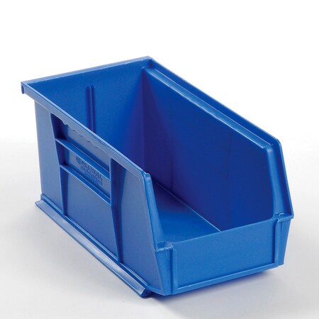 Global Industrial Colored Bin, Plastic, Blue, 4-3/4 in H, 5-1/2 in W 269682BLP